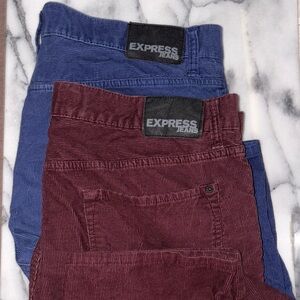 Two pair of Express Corduroy Jeans